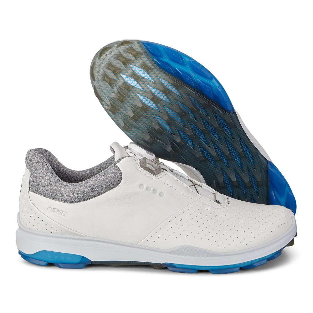 ECCO Mens Golf Shoes White - Biom Hybrid 3 Boa - KLT-460385